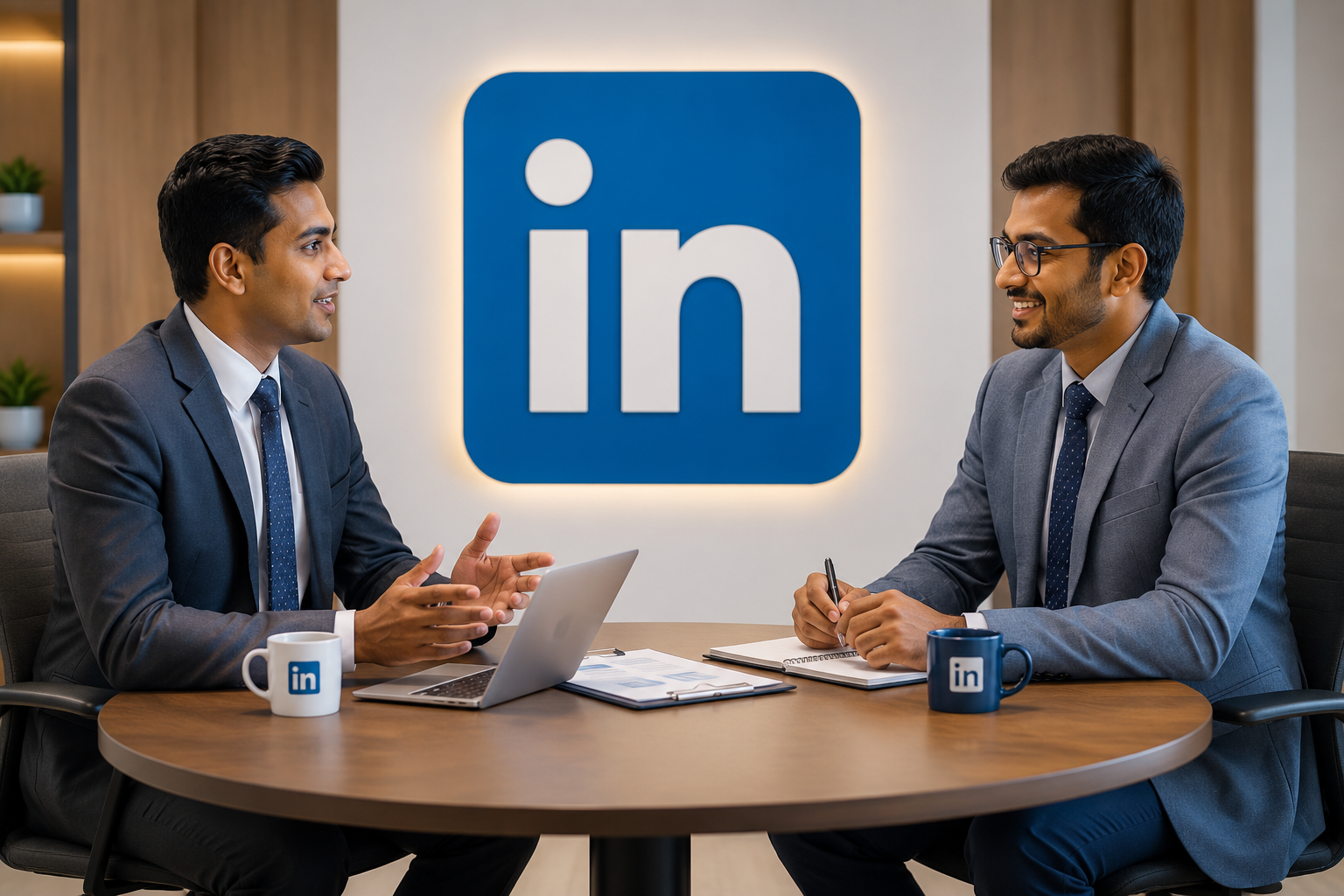 LinkedIn profile on a phone